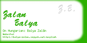 zalan balya business card